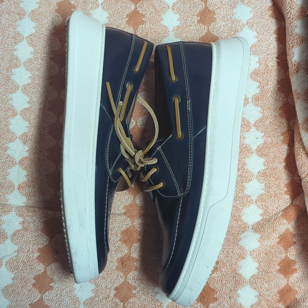 Navy and Tan Leather Men's Shoes